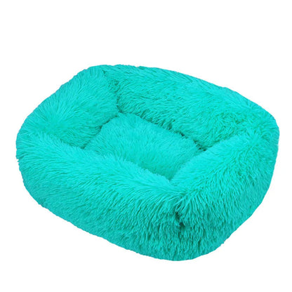 Luxury Dog Bed Square Dog Beds Long Plush Dog Mat Beds for Small Medium Large Dogs Supplies Pet Dog Calming Bed Washable Kennel