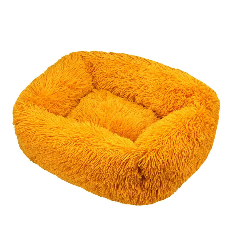 Luxury Dog Bed Square Dog Beds Long Plush Dog Mat Beds for Small Medium Large Dogs Supplies Pet Dog Calming Bed Washable Kennel