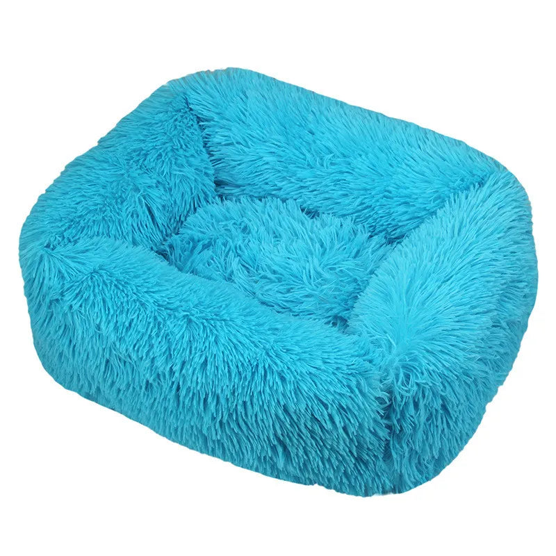 Luxury Dog Bed Square Dog Beds Long Plush Dog Mat Beds for Small Medium Large Dogs Supplies Pet Dog Calming Bed Washable Kennel