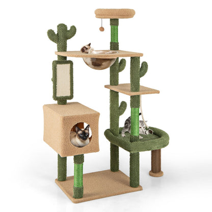 150 Cm Multi-Level Cactus Cat Tree for Indoor Cats