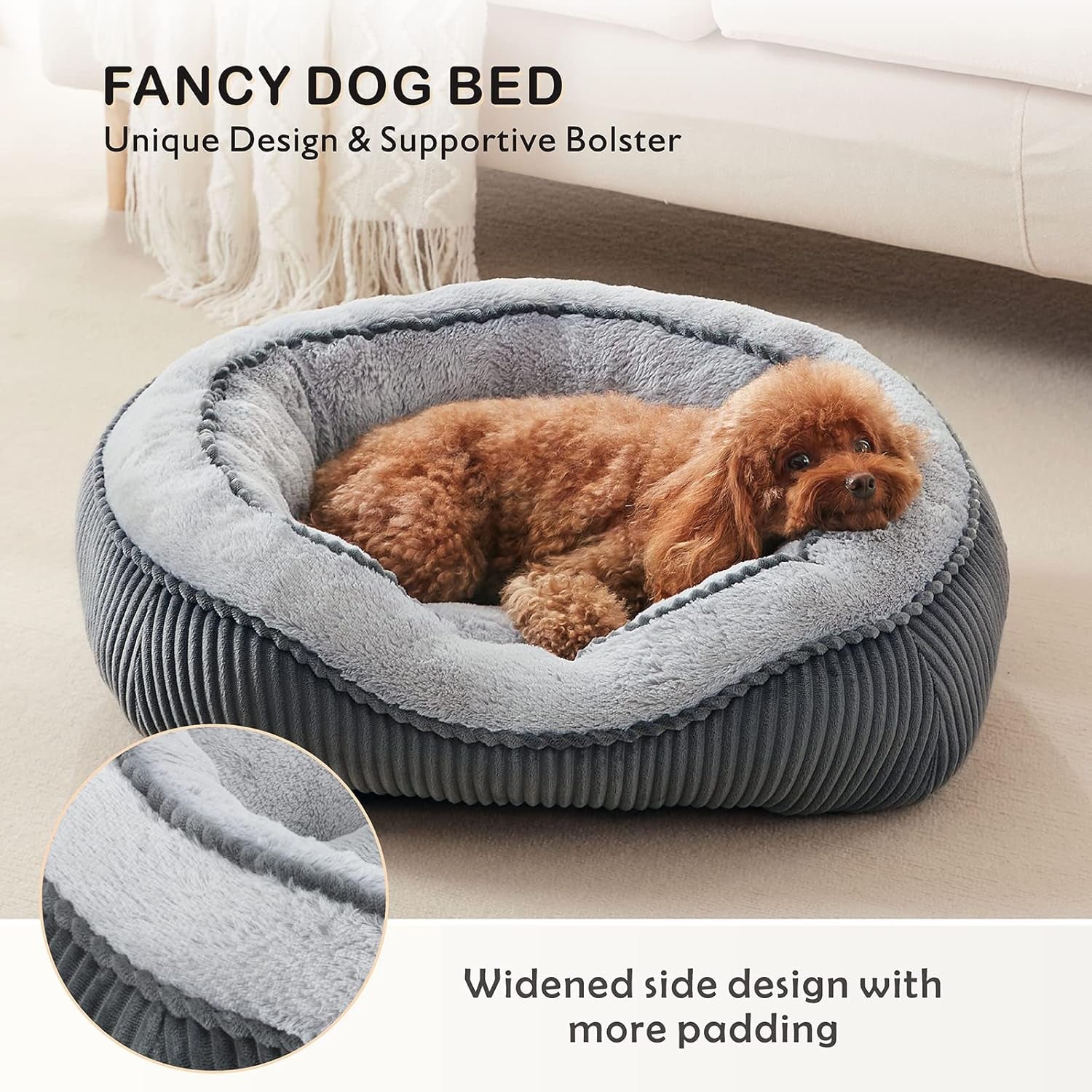 SIWA MARY Orthopedic Washable Pet Beds for Small, Medium, and Large Dogs and Cats
