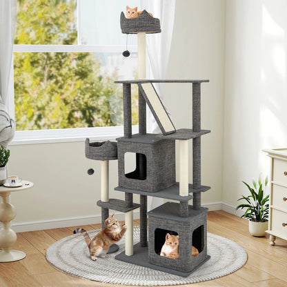 180CM Tall Cat Tree Multi-Level Large Cat Tower with Scratching Posts