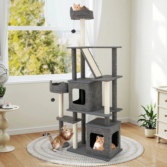 180CM Tall Cat Tree Multi-Level Large Cat Tower with Scratching Posts