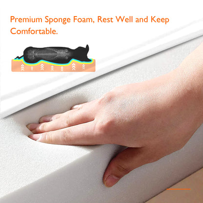 Extra Large Orthopedic Memory Foam Bolster Dog Bed with Removable Washable Cover and Plush Sofa Design