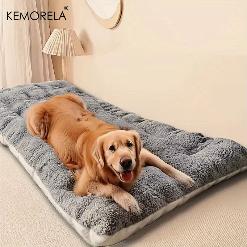 KEMORELA Extra Large Plush Dog Sofa Bed - Thickened Super Soft Polyester Pet Mat for Small, Medium, and Large Dogs