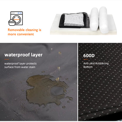 Extra Large Orthopedic Memory Foam Bolster Dog Bed with Removable Washable Cover and Plush Sofa Design