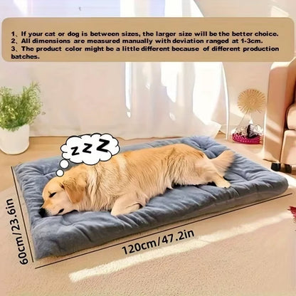 Premium Plush Dog Bed Sofa - Thickened Super Soft Polyester Pet Mat for Small, Medium, and Large Dogs
