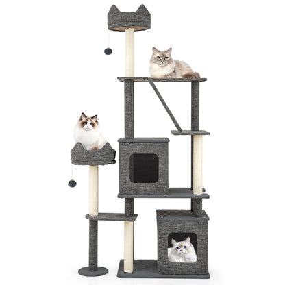 180CM Tall Cat Tree Multi-Level Large Cat Tower with Scratching Posts