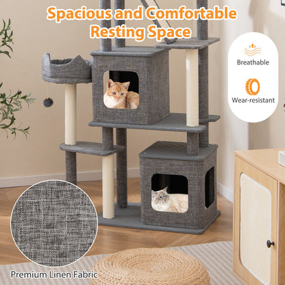 180CM Tall Cat Tree Multi-Level Large Cat Tower with Scratching Posts