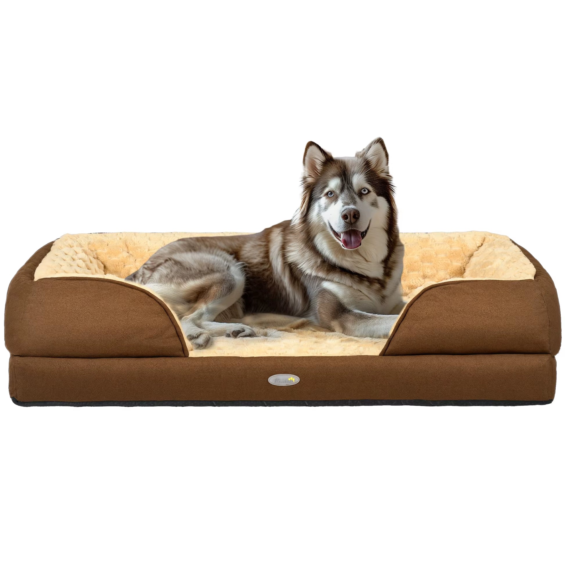 Calming Dog Bed for Large Breeds - Brown Pet Mattress