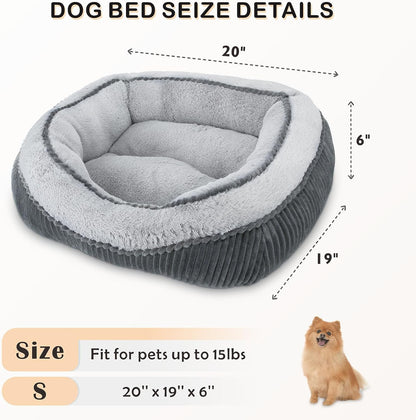 SIWA MARY Orthopedic Washable Pet Beds for Small, Medium, and Large Dogs and Cats