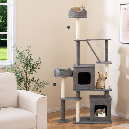 180CM Tall Cat Tree Multi-Level Large Cat Tower with Scratching Posts