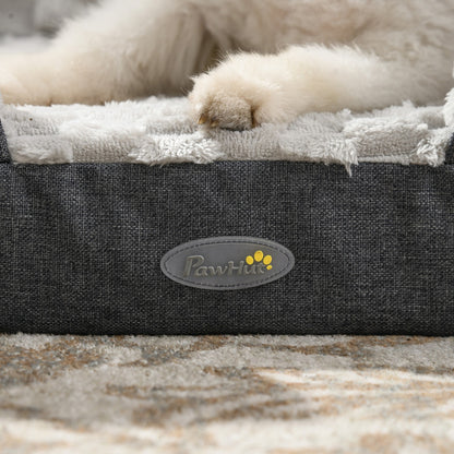 Pawhut Calming Dog Bed for Large Breeds - Charcoal Grey Mattress