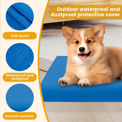 Waterproof Oxford Cloth Dog Bed Cover with Zipper - Removable and Washable Liner for Small/Medium Pets