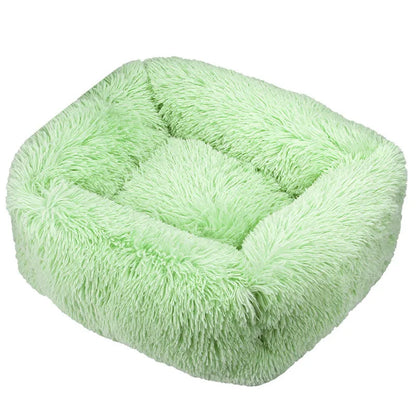 Luxury Dog Bed Square Dog Beds Long Plush Dog Mat Beds for Small Medium Large Dogs Supplies Pet Dog Calming Bed Washable Kennel