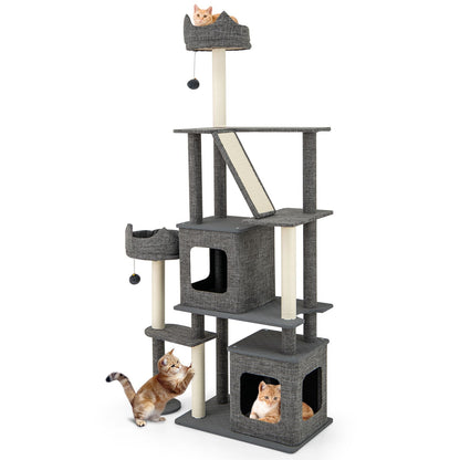 180CM Tall Cat Tree Multi-Level Large Cat Tower with Scratching Posts