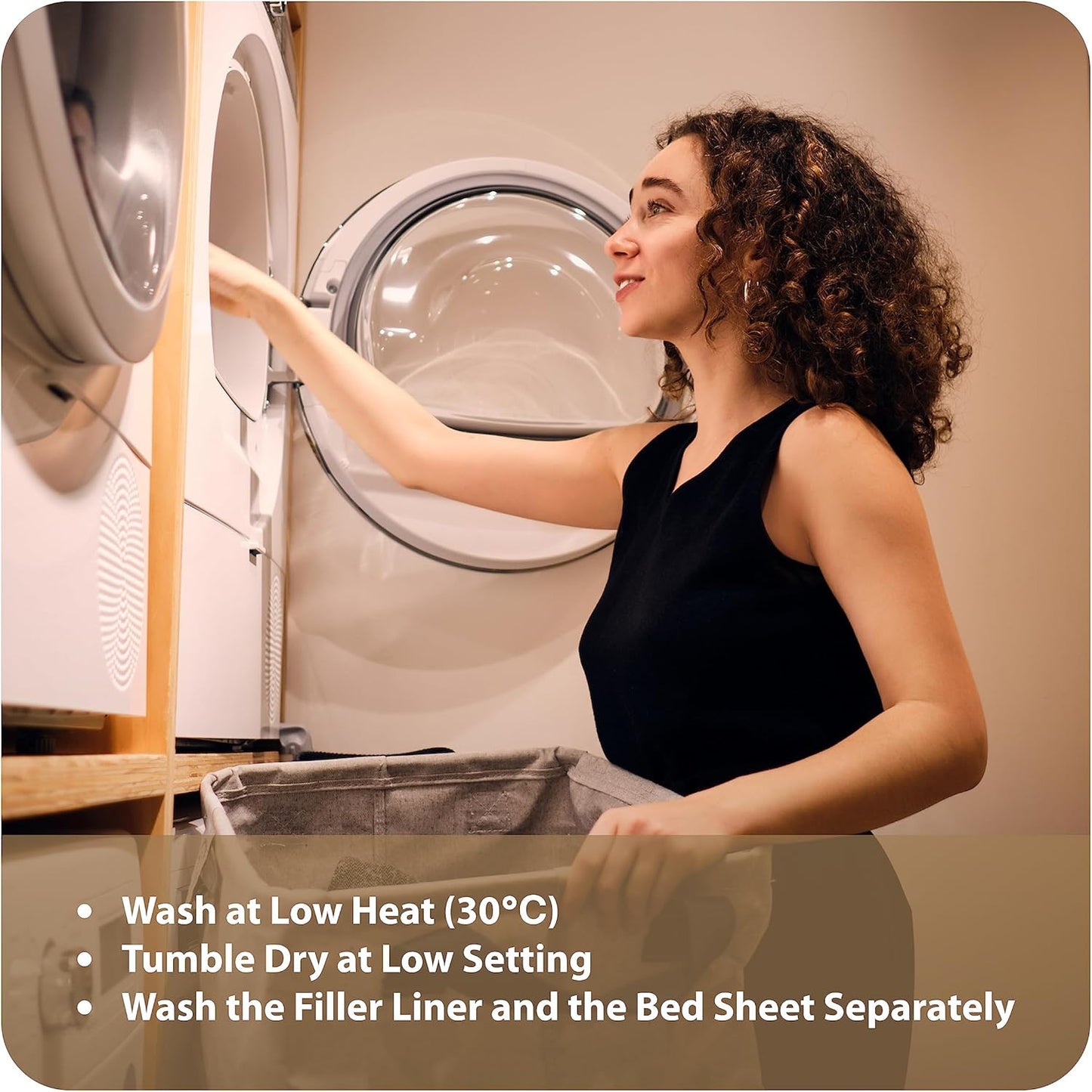 Ellie-Bo Small Dog Bed for 24-Inch Crate - Black Faux Suede and Sheepskin